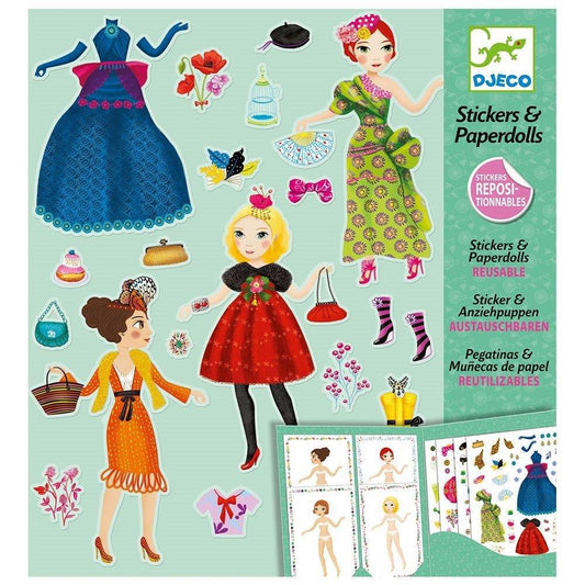 Paper dolls Massive fashion, Djeco Reusable Stickers