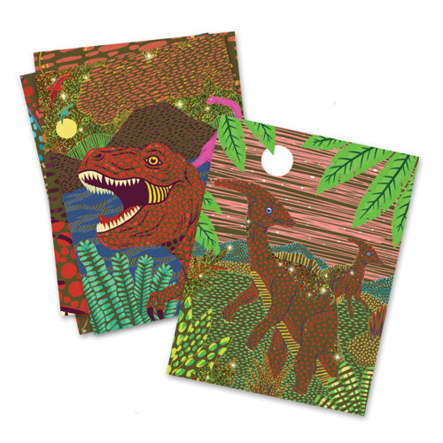 Djeco Scratch cards When dinosaurs reigned
