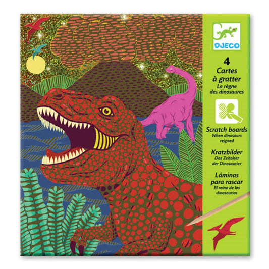 Djeco Scratch cards When dinosaurs reigned
