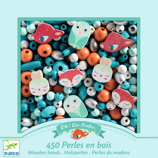 Djeco Wooden beads, Small animals