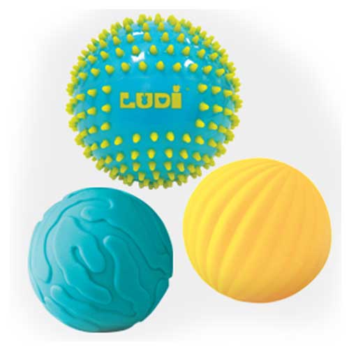 Ludi Pack of 3 'Blue' sensory balls
