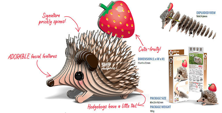 3D puzzle: Hedgehog, EUGY