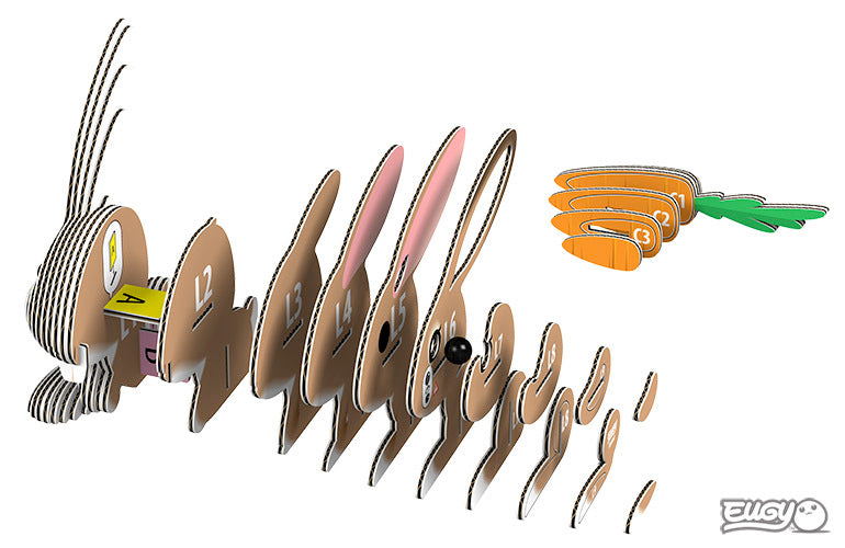 3D puzzle: Rabbit, EUGY