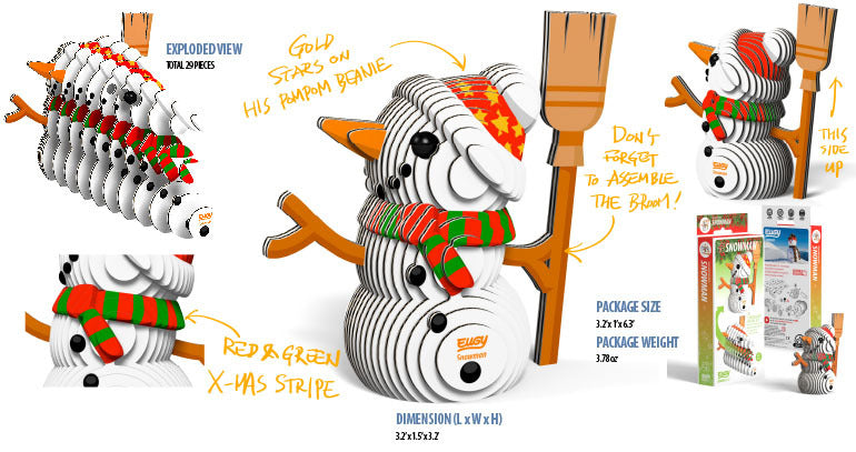 3D puzzle: Snowman, EUGY