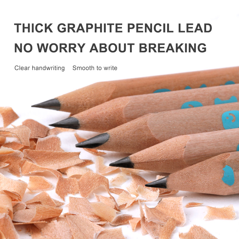 Thick triangular pencils 2B - 6 pcs Mideer