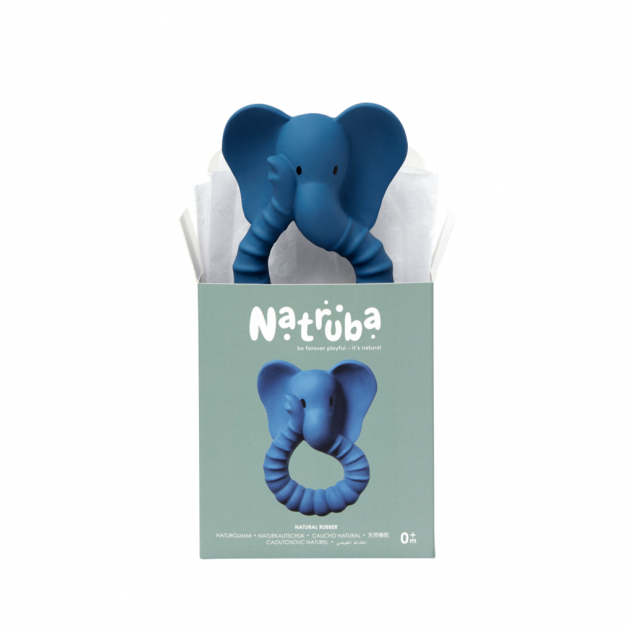 Teether Elephant - Blue Natruba