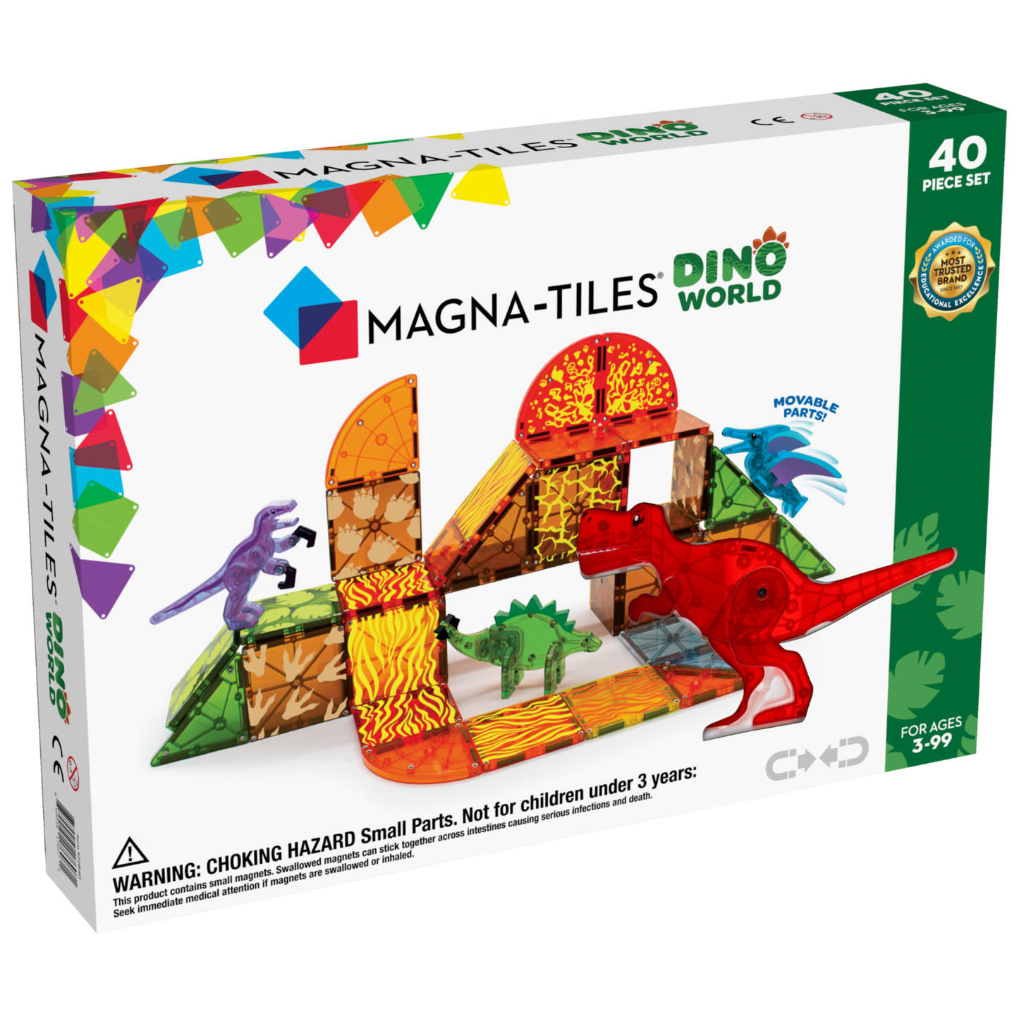 Dino World 40-Piece Set Magna-tiles