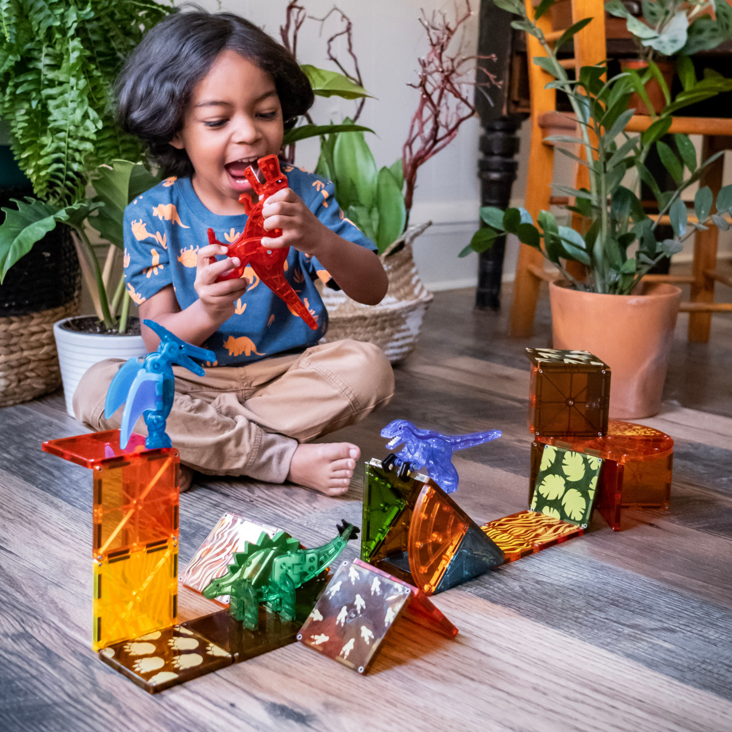 Dino World 40-Piece Set Magna-tiles