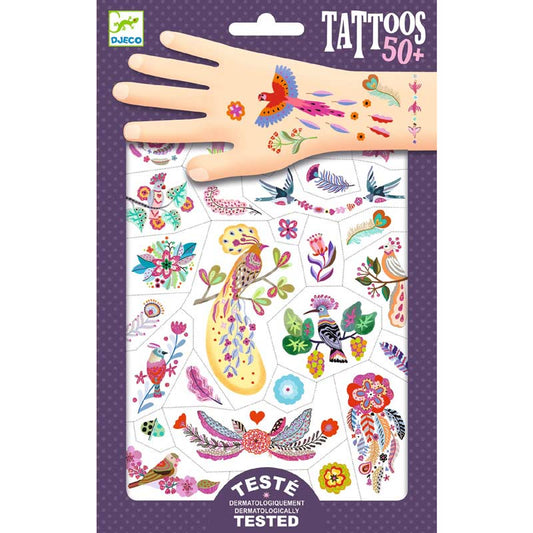 Djeco Metal Tattoos Bright birds
