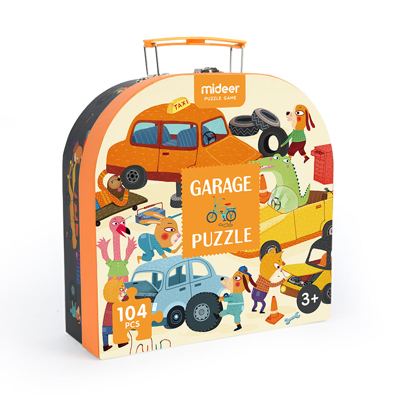 Gift box puzzle - My garage 104PCS Mideer