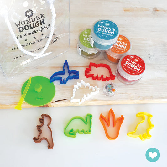 Wonderdough Dinosaur Mini Set (4 x 90gr tubs)