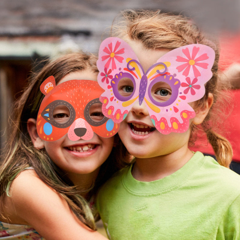 PAPER MASKS PARTY IN THE FOREST