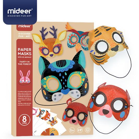 PAPER MASKS PARTY IN THE FOREST