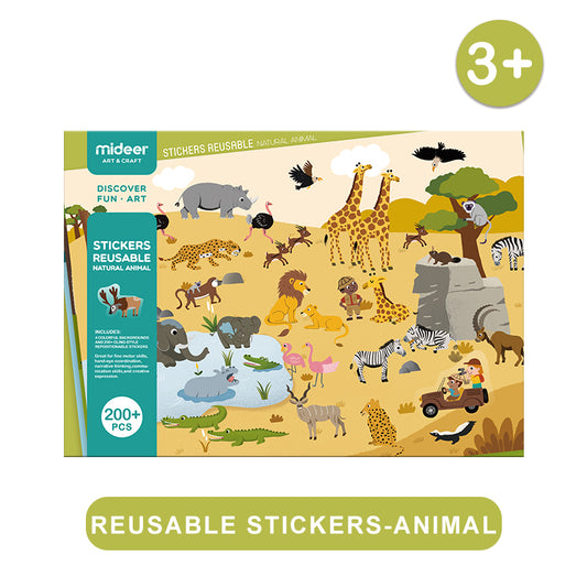 Reusable Stickers - Natural Animal Mideer