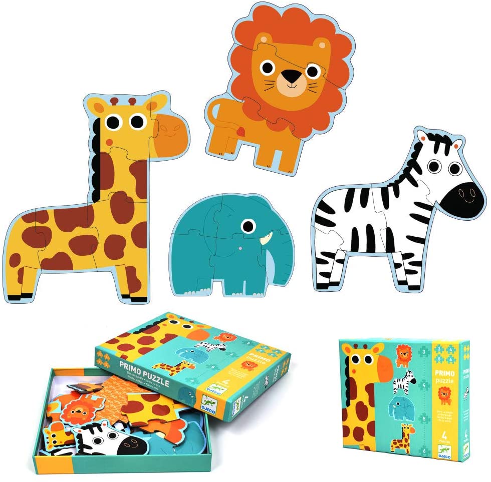Progressive puzzles In the jungle - 3, 4, 5, 6pcs