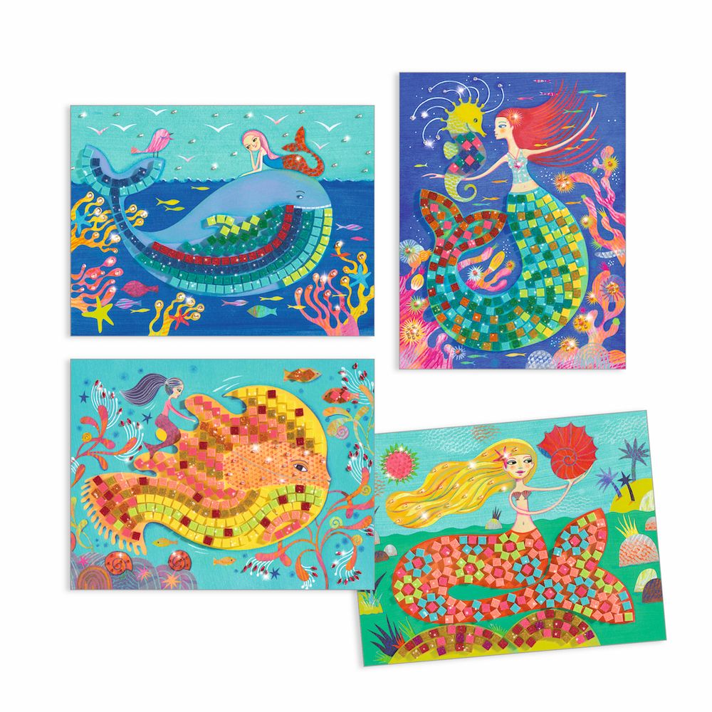 Stickers mosaic kits - The mermaids song by Djeco