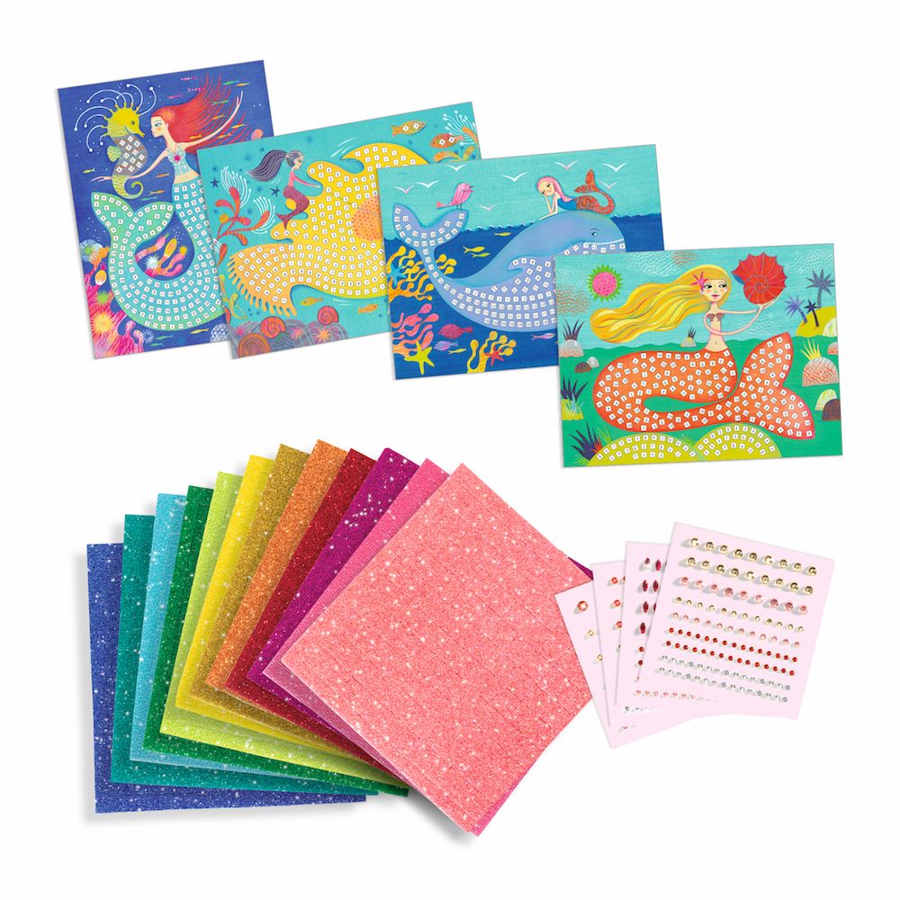 Stickers mosaic kits - The mermaids song by Djeco