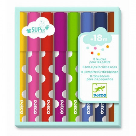 Djeco 8 Felt Tips for Little Ones