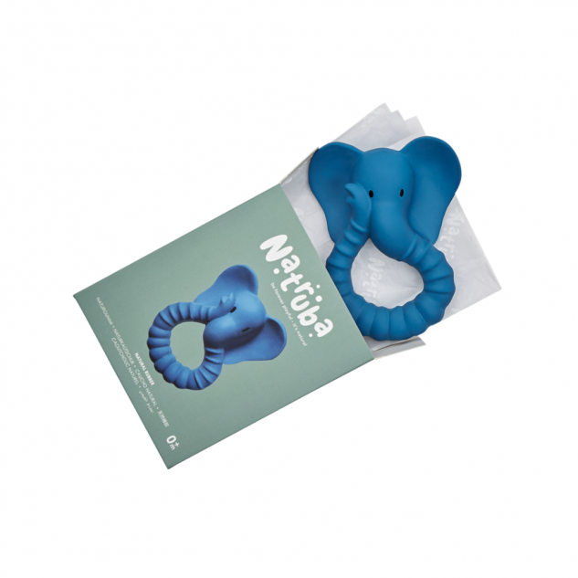 Teether Elephant - Blue Natruba