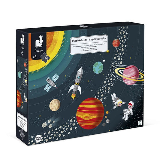 EDUCATIONAL PUZZLE SOLAR SYSTEM 100PCS Janod