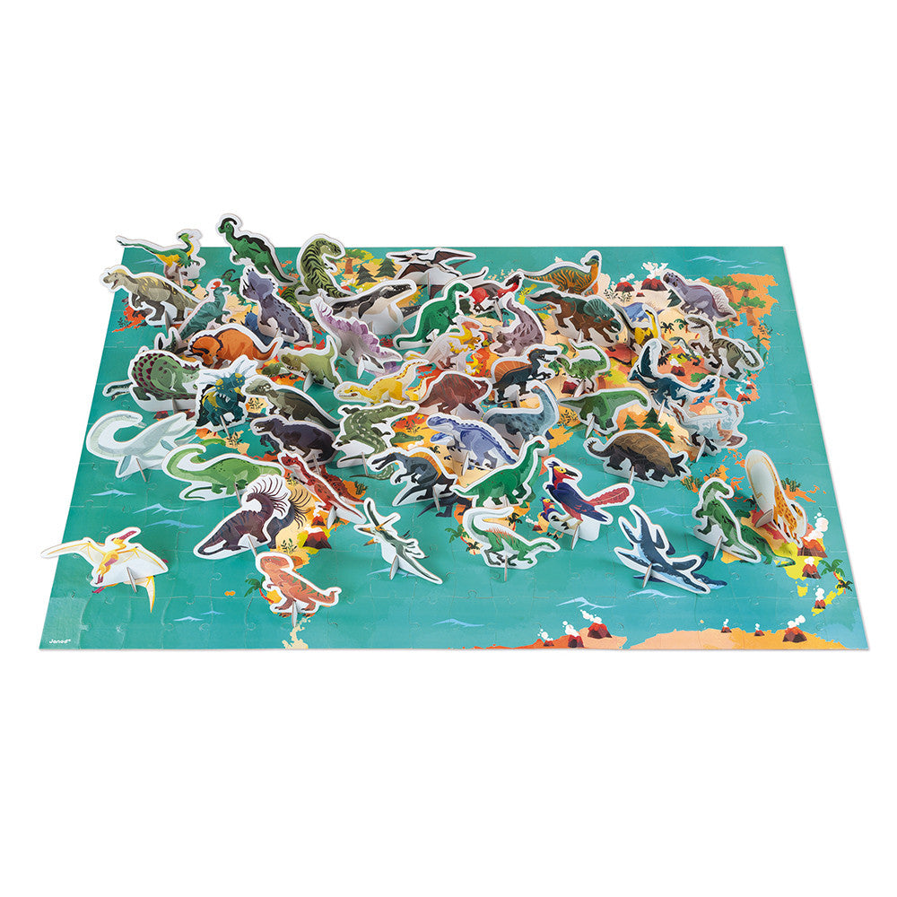 EDUCATIONAL PUZZLE THE DINOSAURS 200PCS Janod