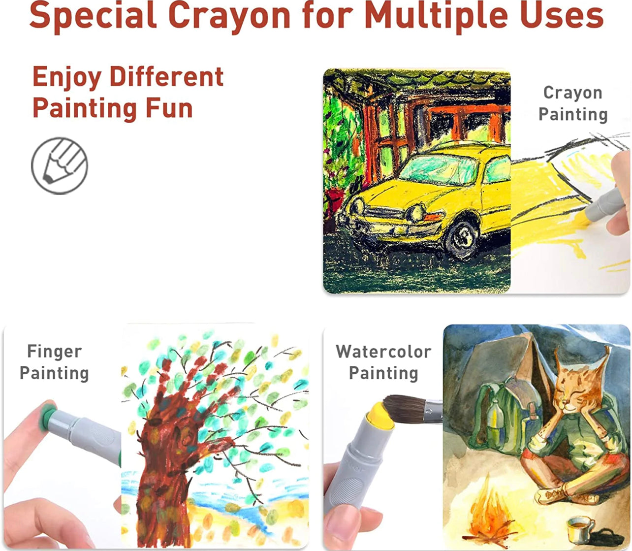 Mideer Silky Crayons for Toddlers - 12 Colors