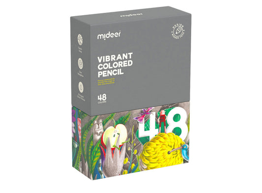 Vibrant Colored Pencil - 48 Colors Mideer