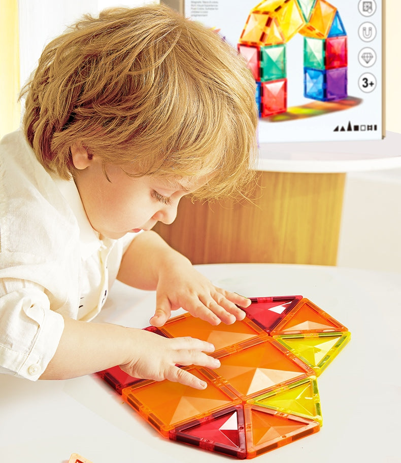 Colorful Magnetic Tiles 60pcs, Mideer