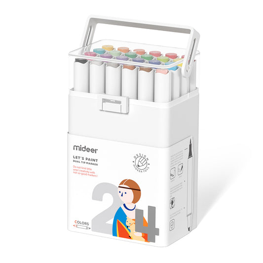 DUAL TIP MARKER 24 Colors Mideer
