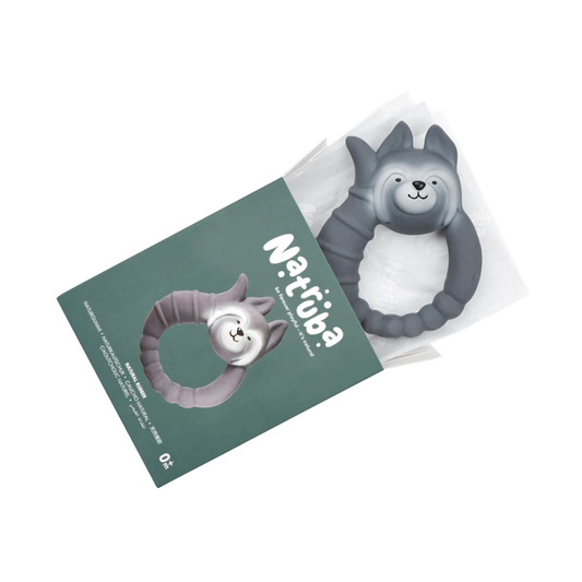 Teether Raccoon - Grey Natruba