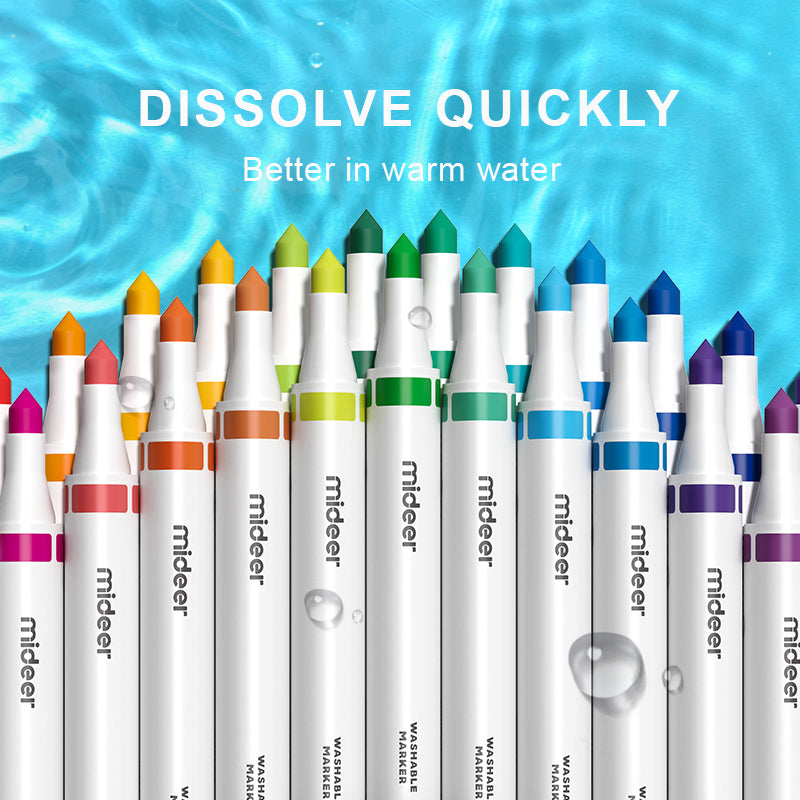 WASHABLE MARKERS 12 colors, Mideer