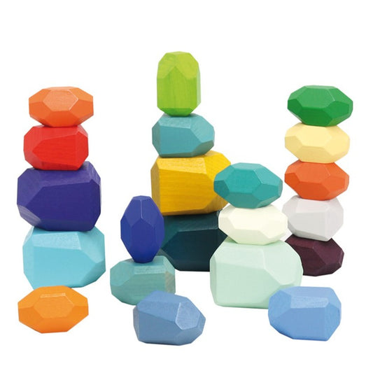 WOODEN STACKING STONES - 21 pcs. Andreu Toys