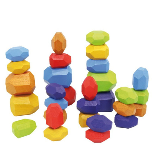 WOODEN STACKING STONES  -30 pcs. Andreu Toys